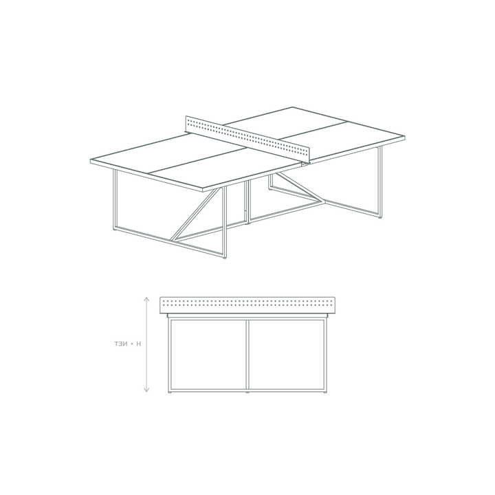 the break ping pong table drawings